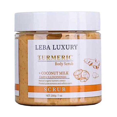 Turmeric Body Scrub + Coconut Milk Carya illinoinensis